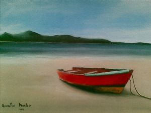 "Red Boat at Sea"