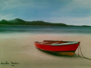 "Red Boat at Sea"
