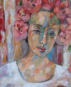 "Lady with Roses II"