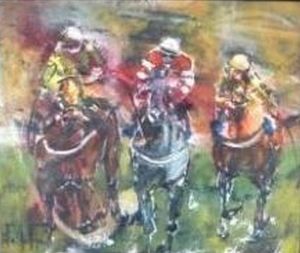 "Horse Painting Racing"