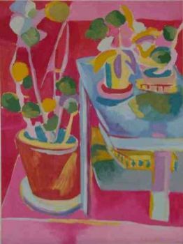 "Still life with Three Pot Plants"