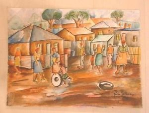 "Township Scene"