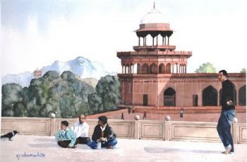 "In the Grounds of the Taj"