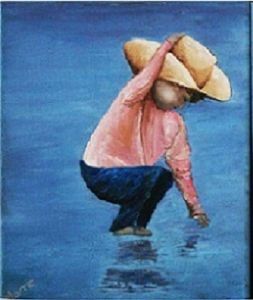 "Kids at Play (Child Playing in Water)"