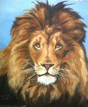 "Portrait of a Male Lion"