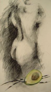 "Female with avocado"