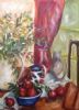 "Kitchen Table Still Life with Cat"