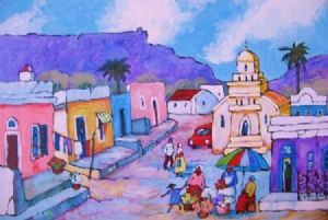 "Fisherman's Cottages and Boat"