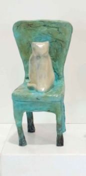 "Sitting Cat on Chair 3"