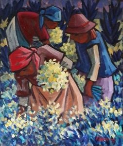 "Three Fynbos Plukkers"