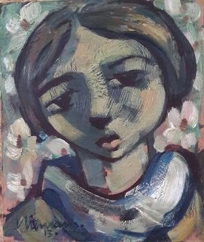 "Young Girl with Daisies"