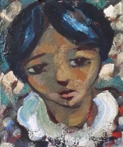"Young Girl with Daisies"