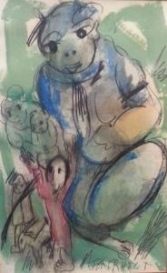 "Seated woman with Children"