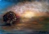 "Stormy Sunset - Tree Miniature 2"