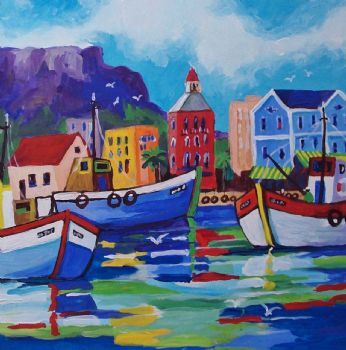 "Fishing Boats Cape Town"