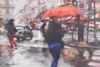 "Umbrella in Red- Paris"