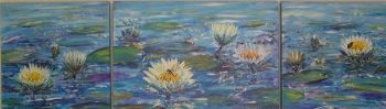 "Okavango Lilies Triptych"