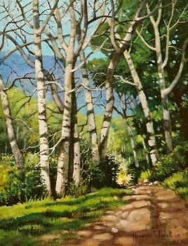 "Poplars near Franschhoek"