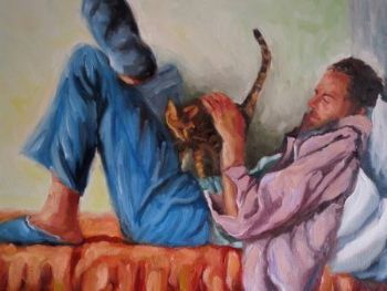 "Man with Cat"