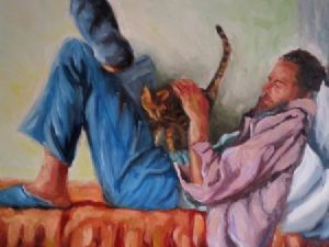 "Man with Cat"
