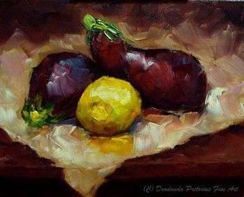 "Aubergines and Lemon"