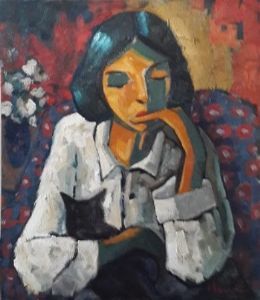 "Woman Holding Cat"