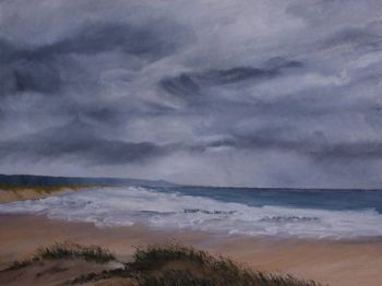 "Seascape With Stormy Clouds"