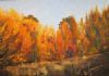 "Poplars Ablaze in Autumn Splendour"