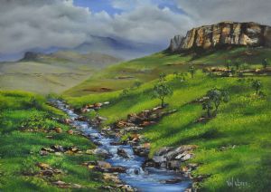 "Drakensburg Springtime"