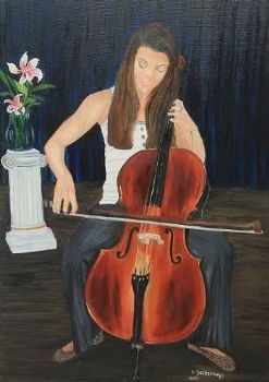 "The Cello Player"