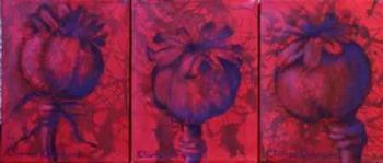 "Red Poppy Seed Pods"