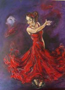 "Dancing Gipsy in Red"