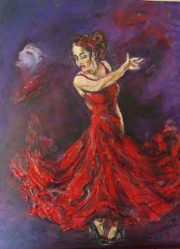 "Dancing Gipsy in Red"