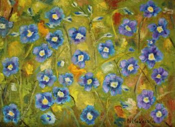 "Blue Faces in the Grass"