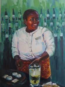 "Ntombi The Friendly Bar Tender At Spier"