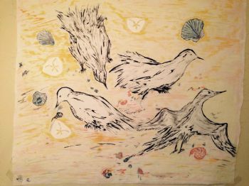 "4 Seagulls and Shells"