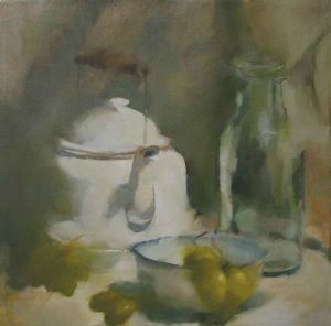 "White Enamel Teapot"