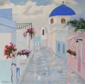 "Santorini After the Rainstorm"