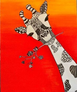 "Giraffe Zentangles"