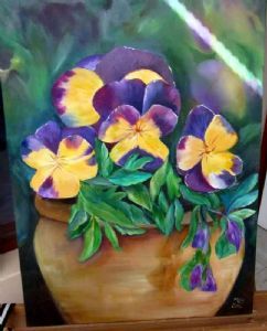 "Pot of Pansies"