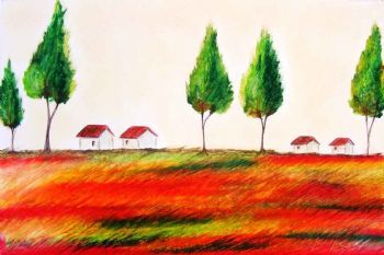 "Lime and Clementine Farm Scene"