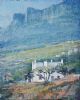 "Cape Homestead and Mountains"