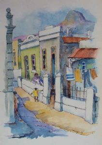 "Street in Bokaap Cape Town"