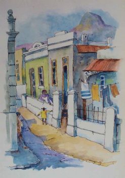 "Street in Bokaap Cape Town"