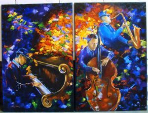 "Jazzy Night (Diptych)"