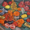 "Anthuriums and African Pot"