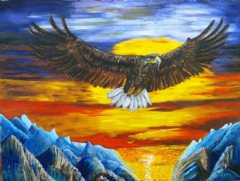 "Eagle In Flight "