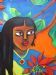Indian Girl with Painsettias